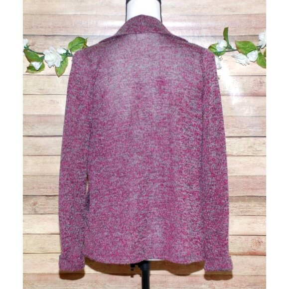 Kirra Purple Open Front Cardigan Sweater Size S Long Cuffed Sleeve Pockets - Picture 7 of 11